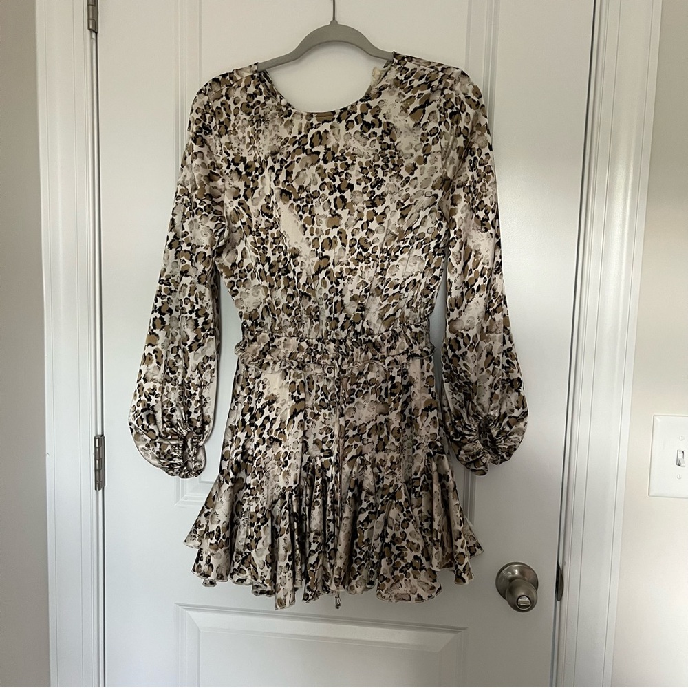 Main Strip Small Cheetah Print Long Sleeve Romper